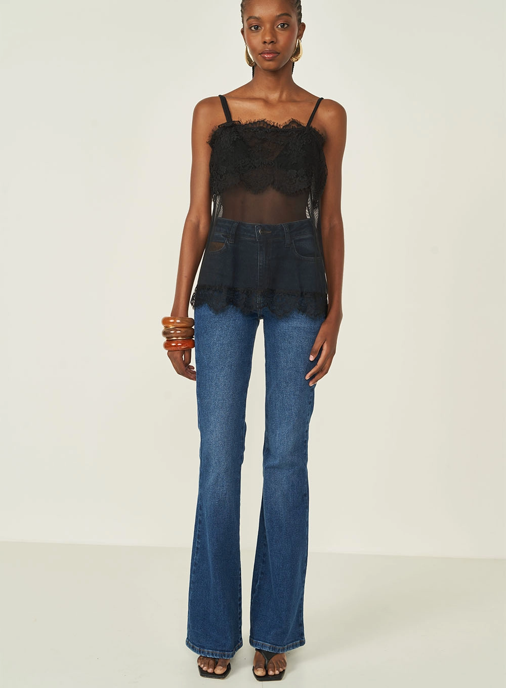 Calça Jeans Feminina Bia Flare Índigo