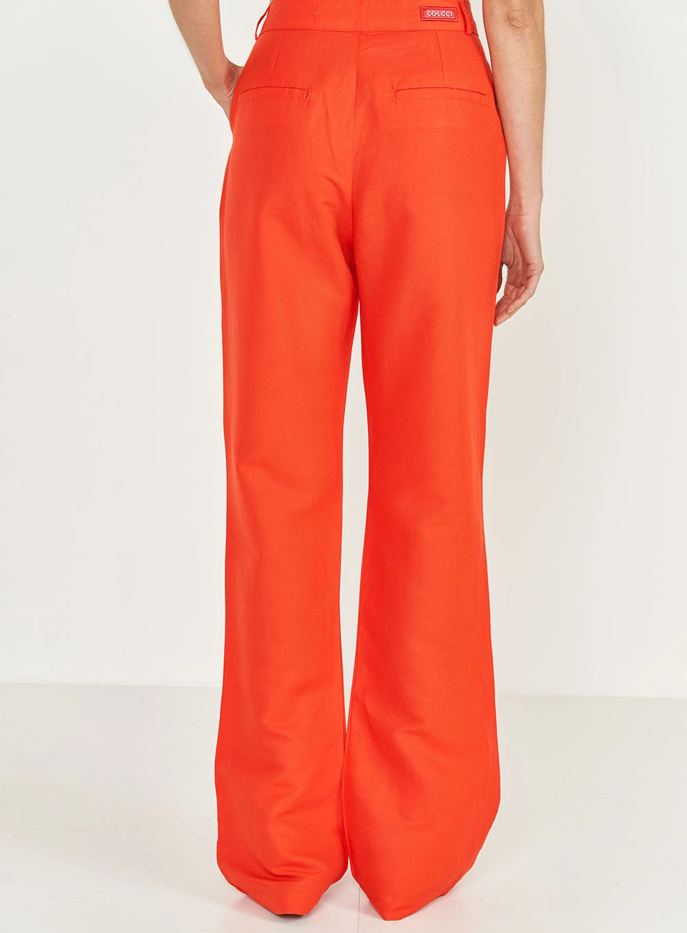 Calça Cropped Alfaiataria Vermelho
