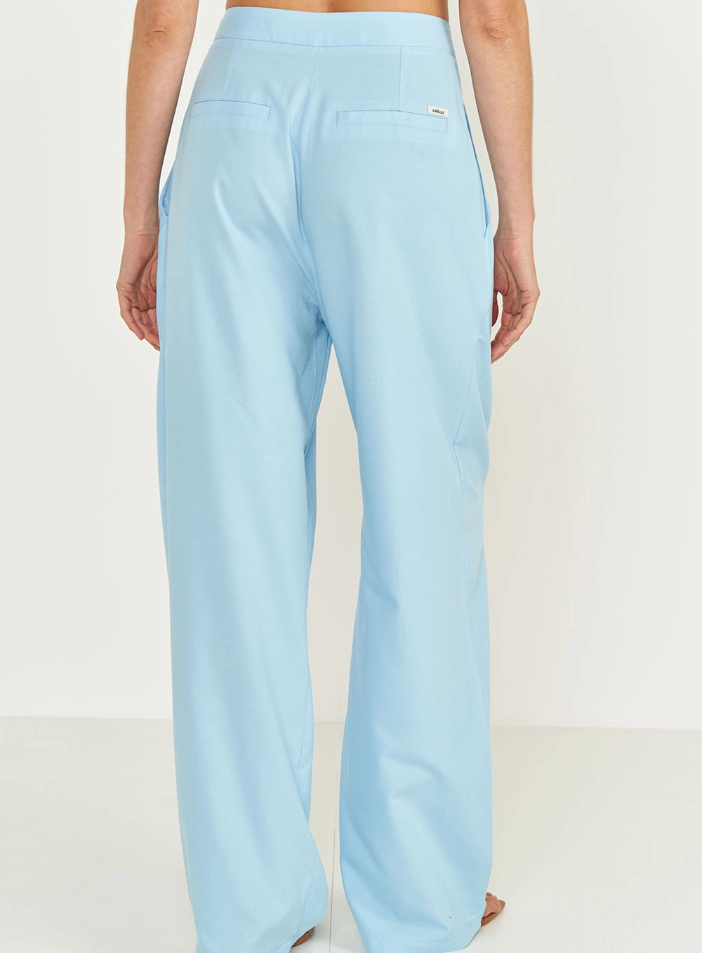 Calça Alfaiataria Joana Com Cós Assimétrico Azul