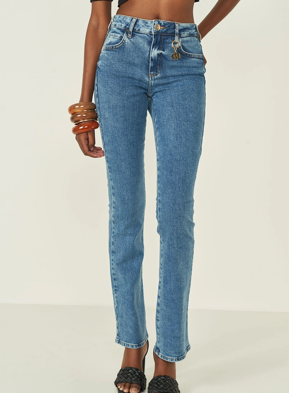 Calça Jeans Bia Reta Índigo