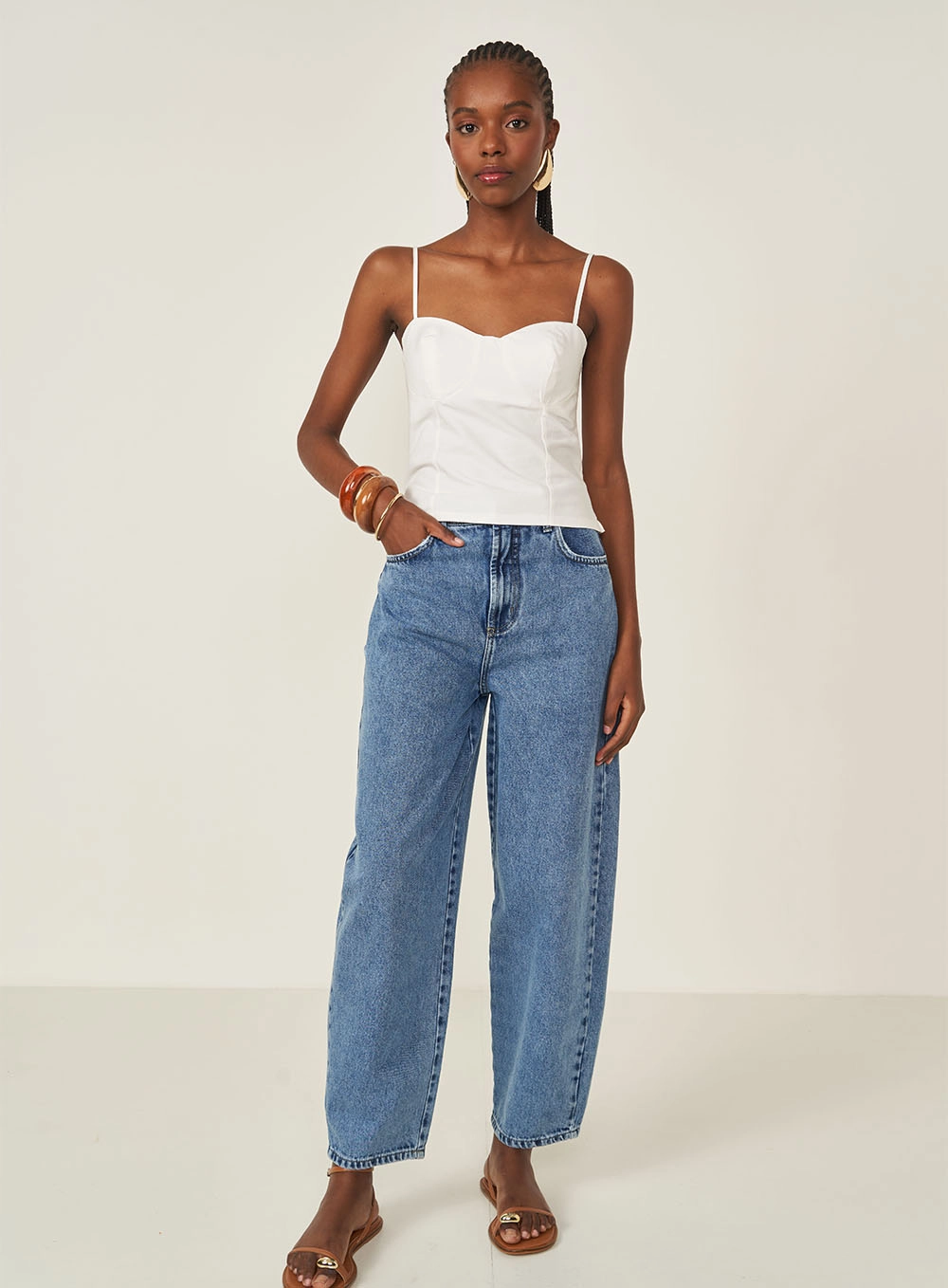 Calca Jeans Feminina Joana Índigo