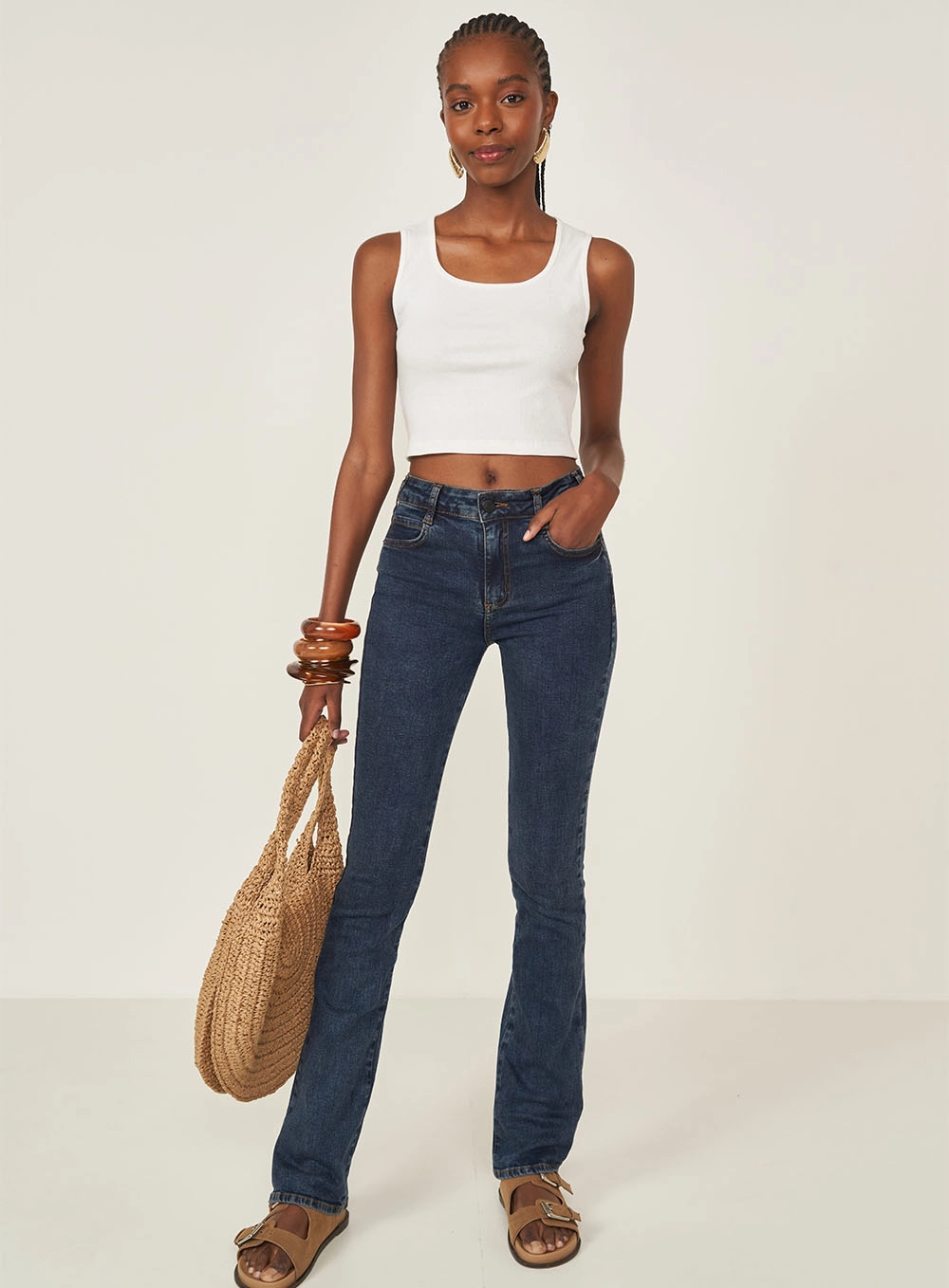 Calça Jeans Bia Reta Índigo