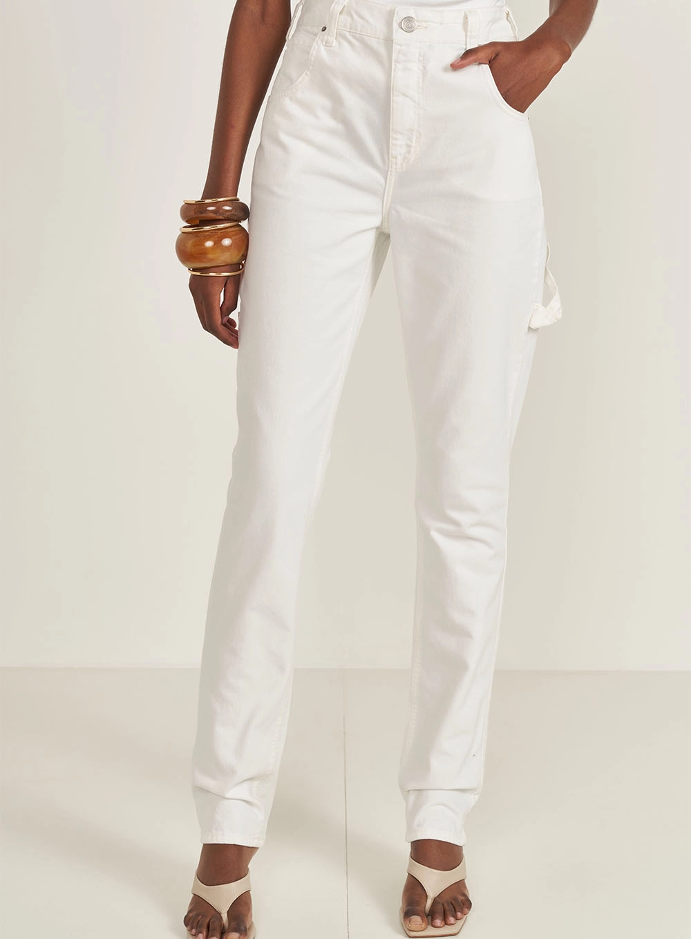Calça Em Sarja Kendall Off Shell