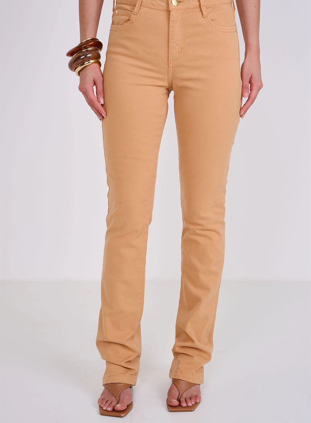 Calça Feminina Bia Reta Bege