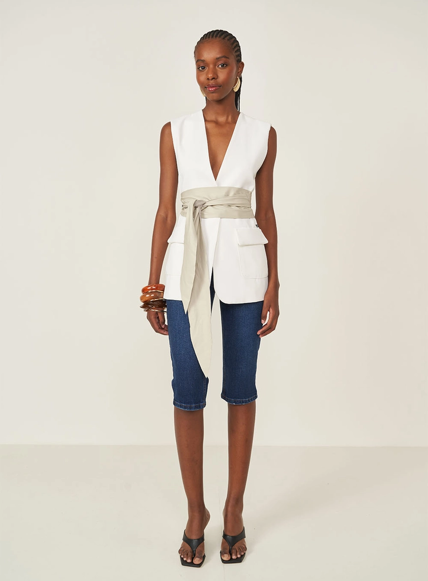 Calça Jeans Capri