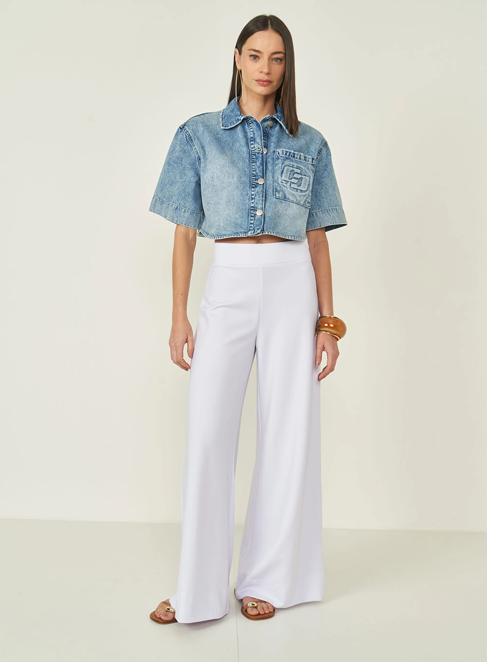 Calça Feminina Joana Alta Off Shell