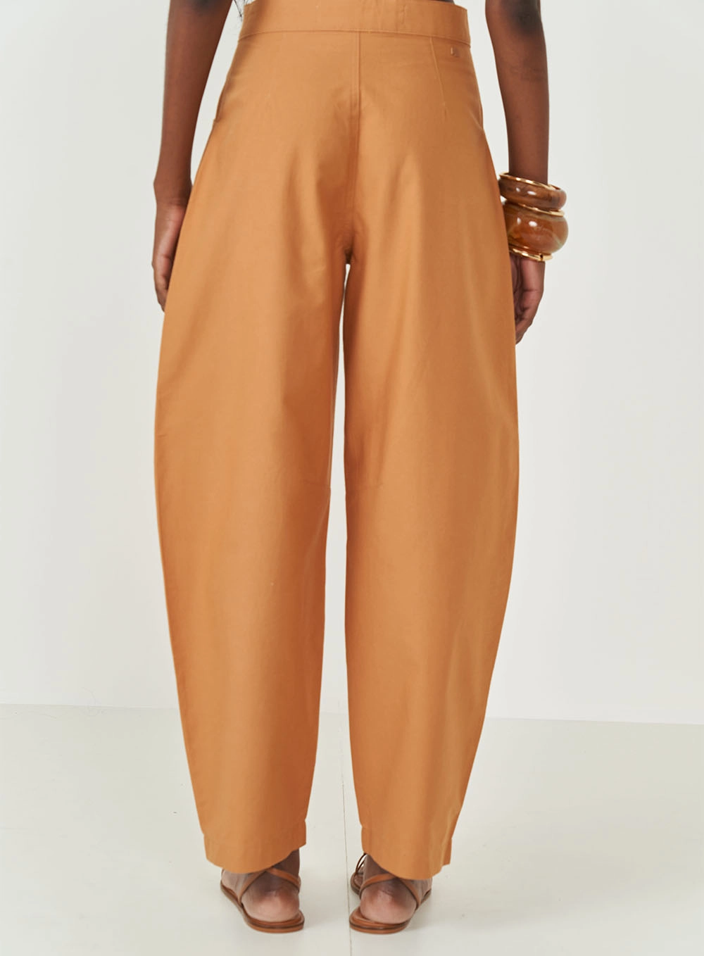 Calça Feminina Barril Bege