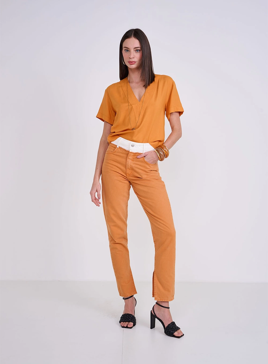 Calça Sarja Bruna Duo