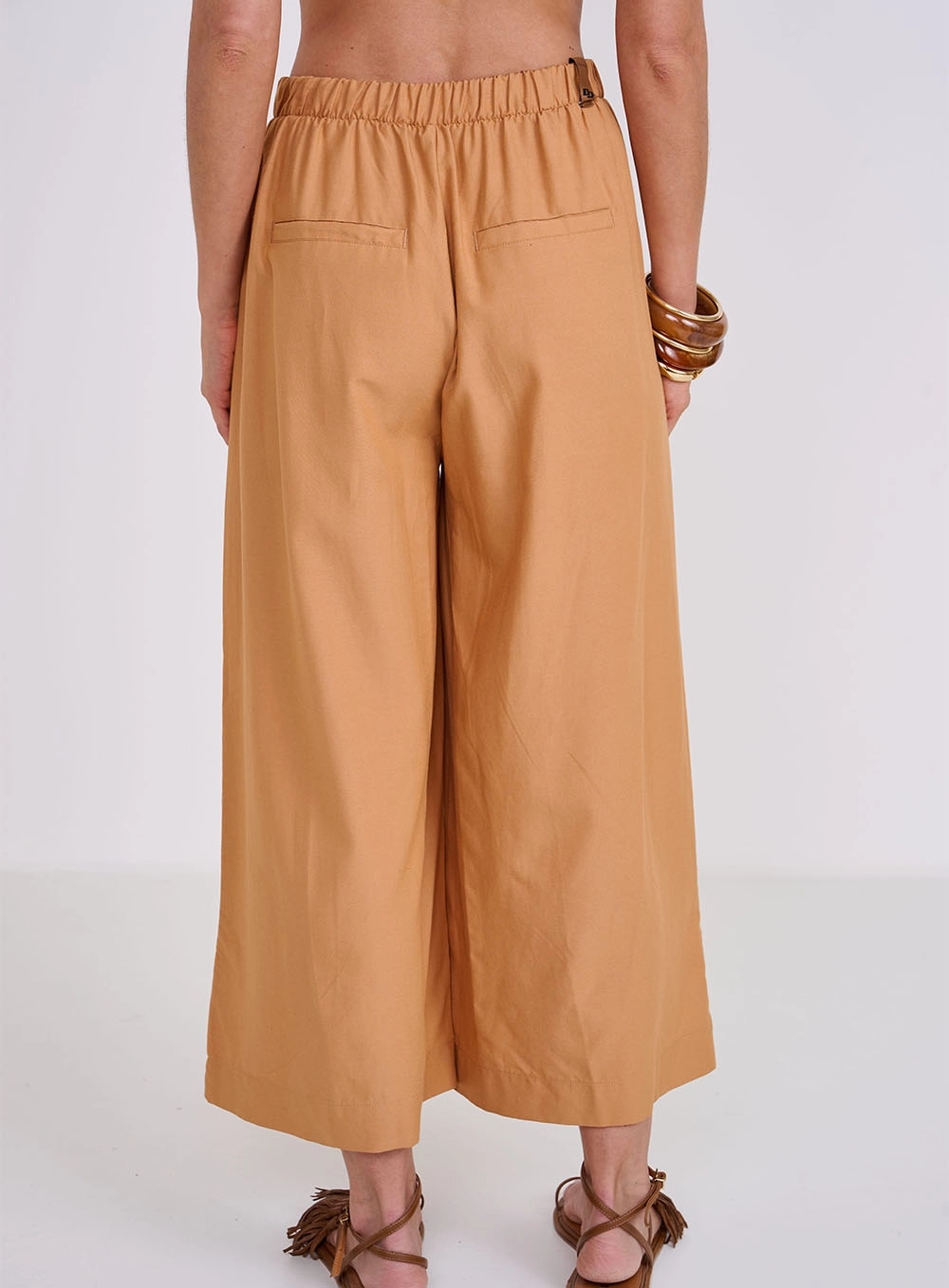 Calça Cropped Jade Bege