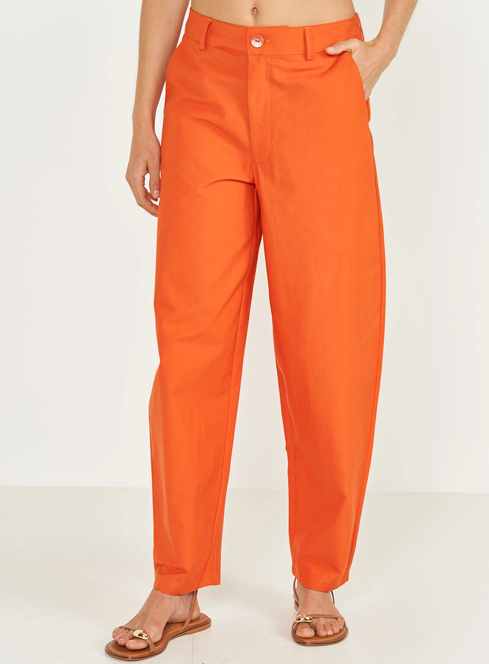 Calça Feminina Barril Laranja