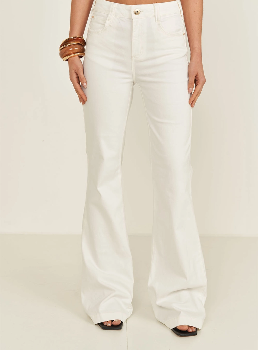 Calça Em Sarja Bia Flare