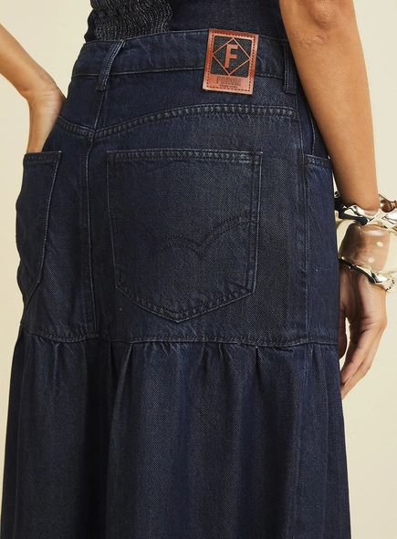 Saia Midi Jeans