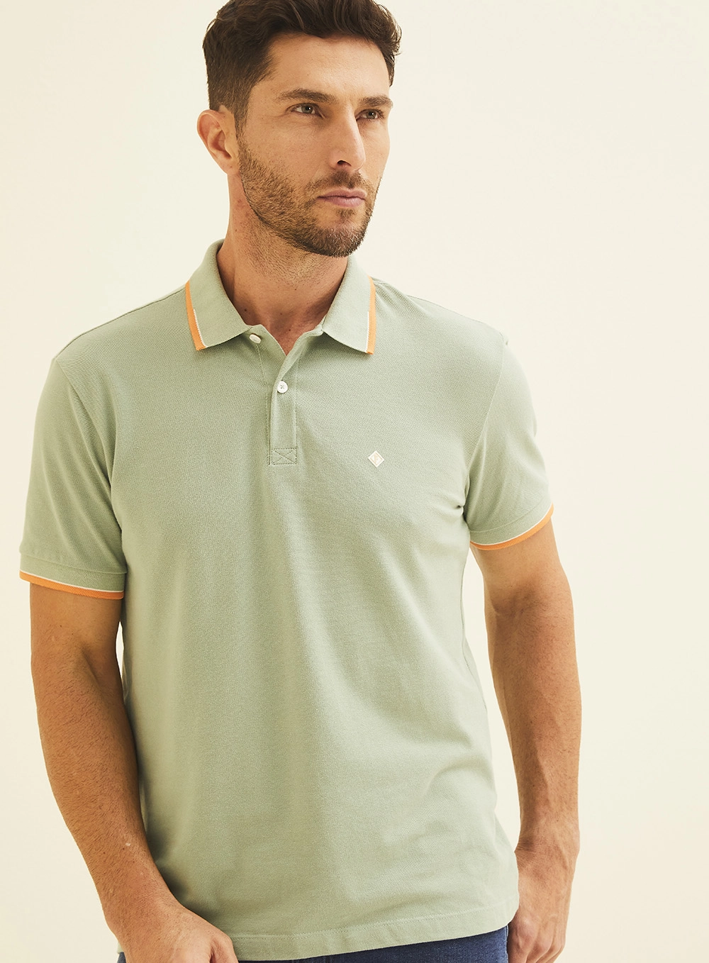 Polo Masculina Masculina Muscle Verde 3
