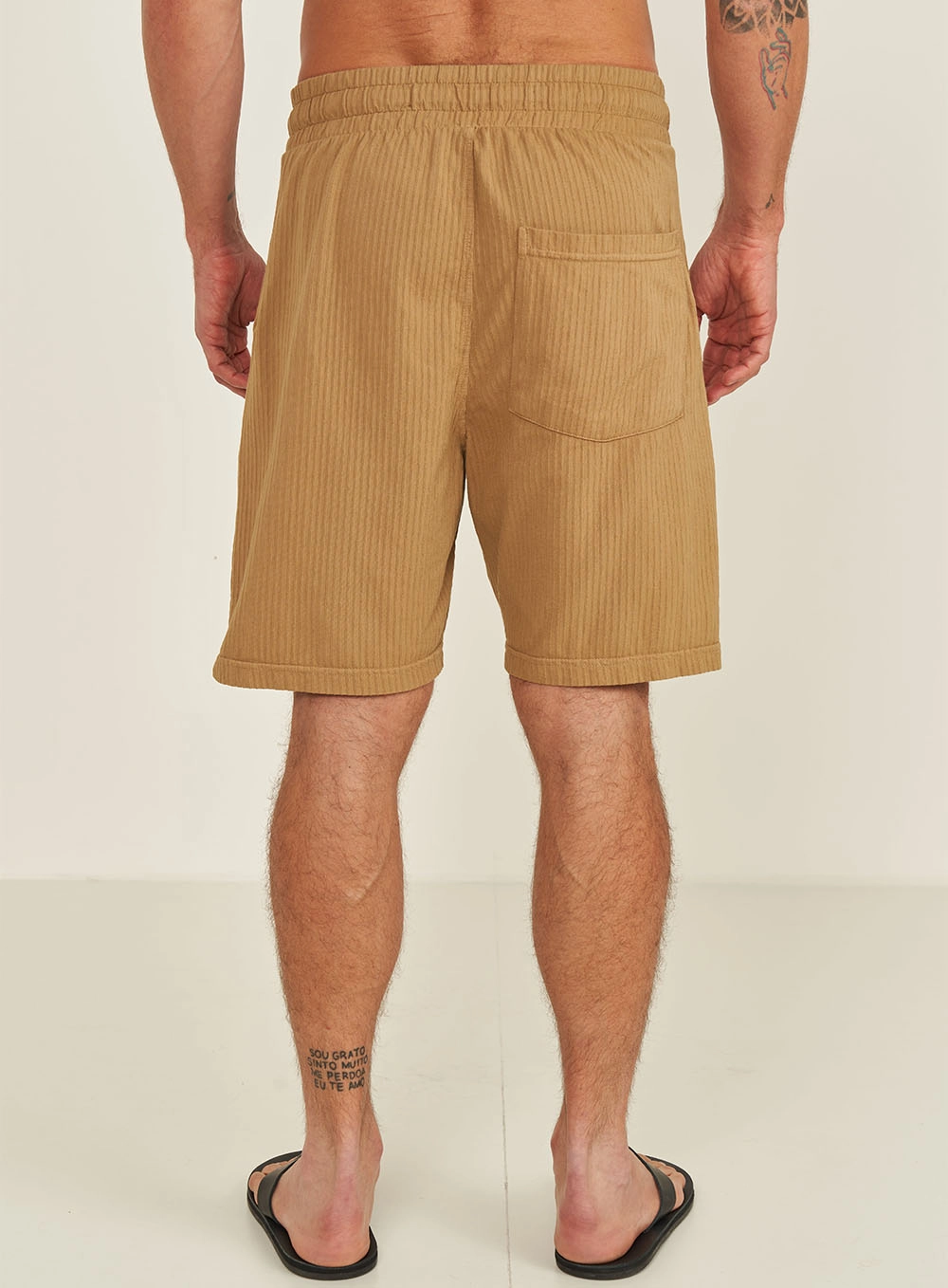 Bermuda Slim Texturizada Bege