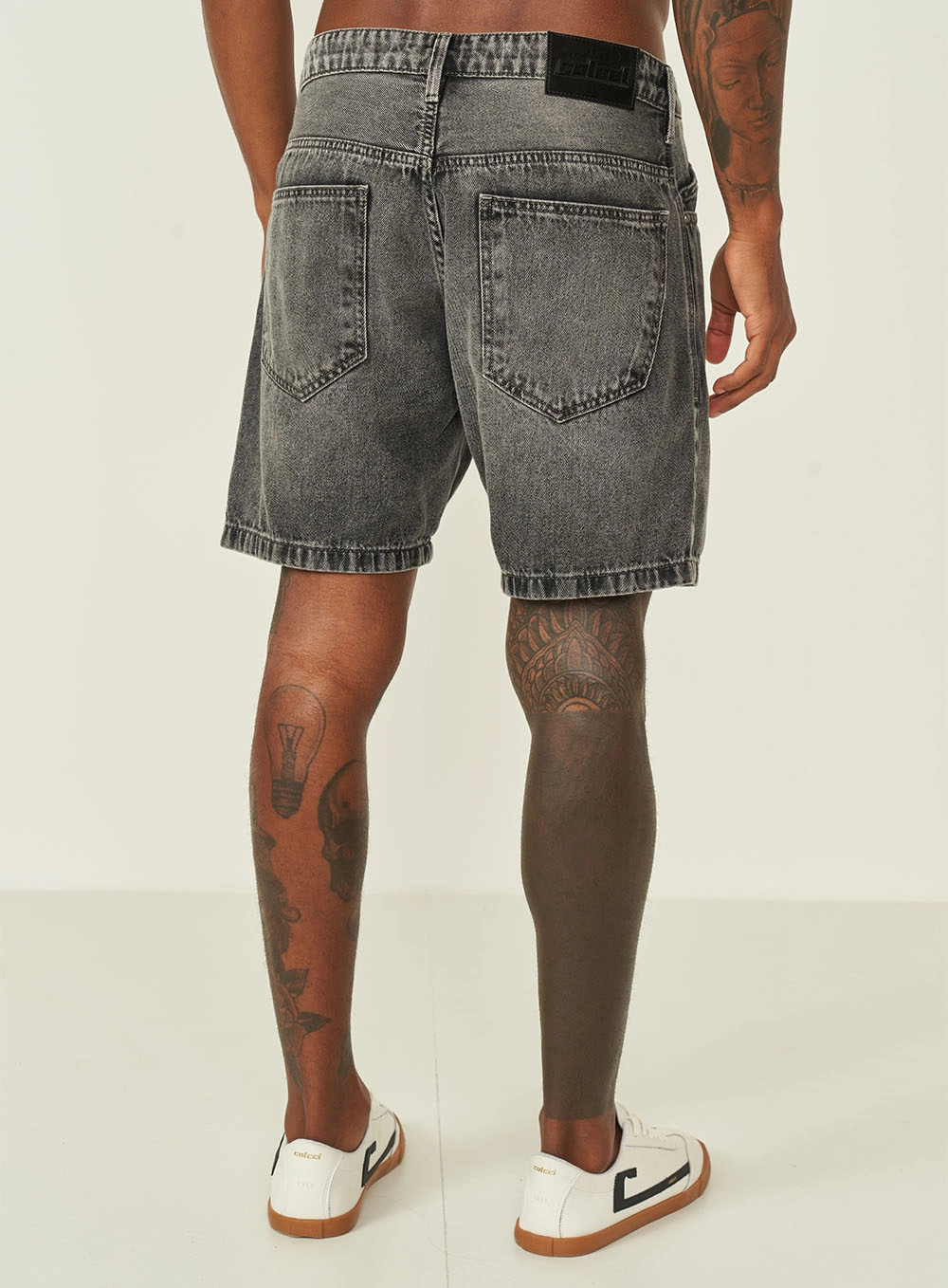 Bermuda Jeans Bona Indigo Preto