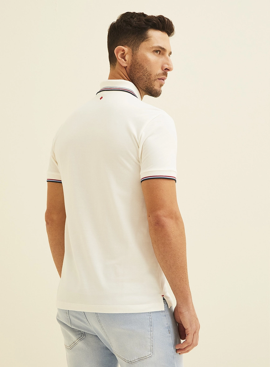 Polo Masculina Basic Off Shell