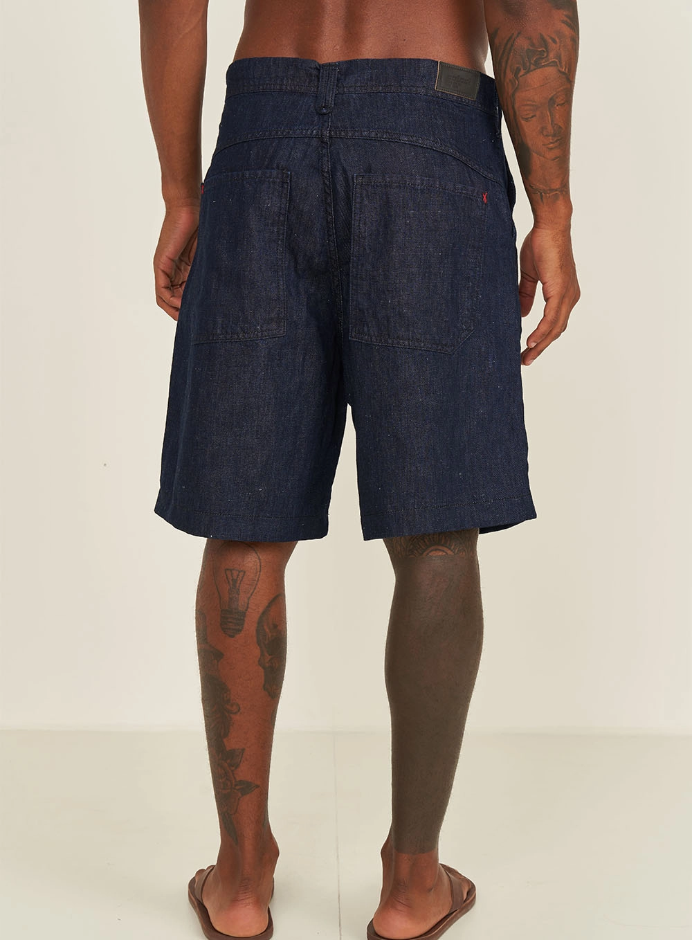 Bermuda Jeans Slouchy Índigo