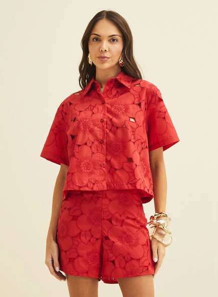 Camisa Reta Com Bordado