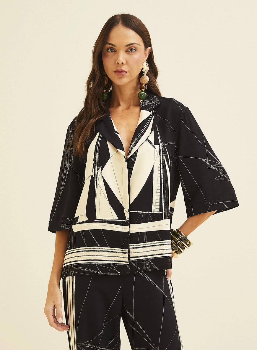 Camisa Feminina Estampada Estampados
