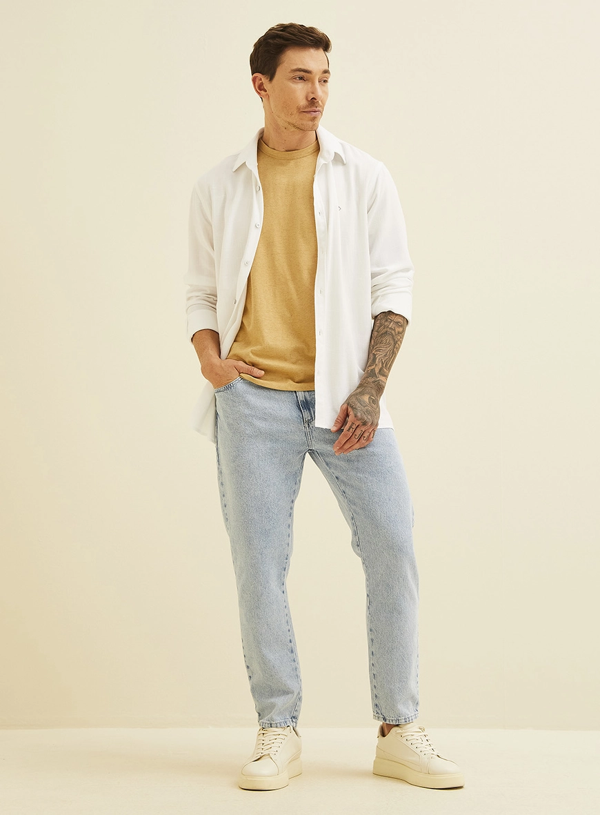 Camisa Em Linho Relax Branco