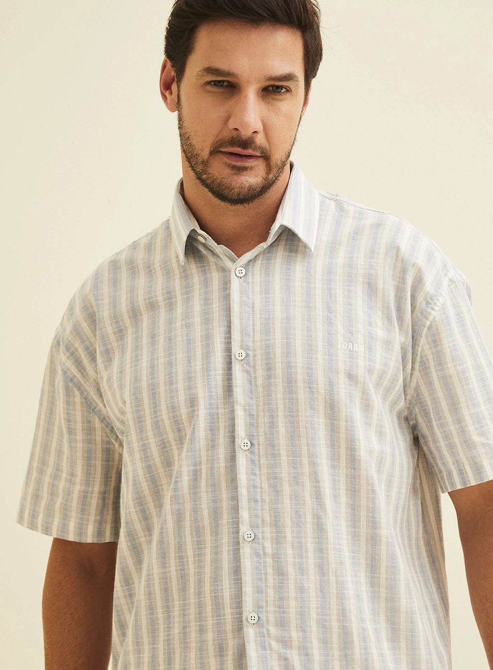 Camisa Masculina Relax Listrada Estampados 7