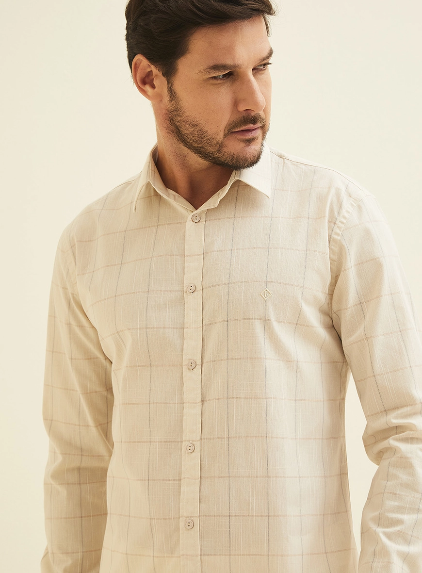 Camisa Manga Longa Xadrez Slim Estampados