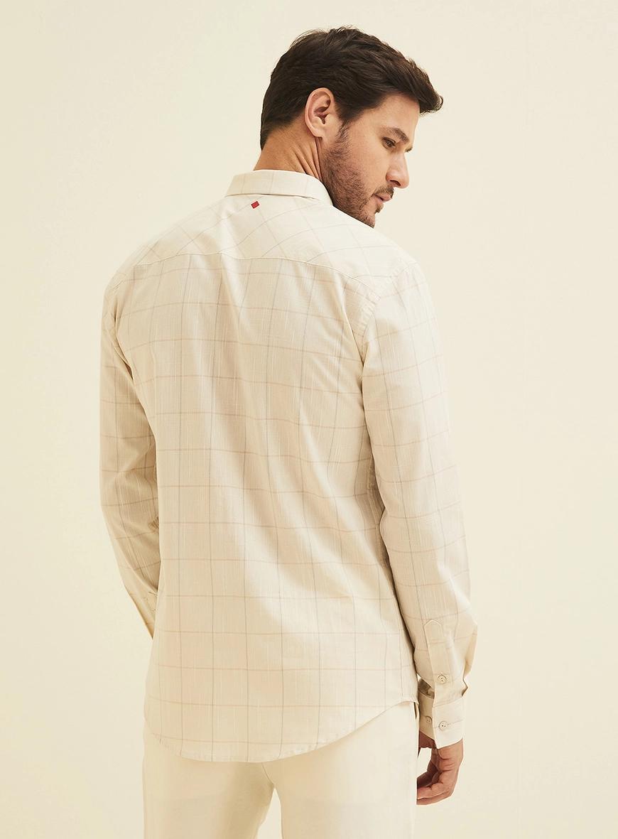 Camisa Manga Longa Xadrez Slim Estampados