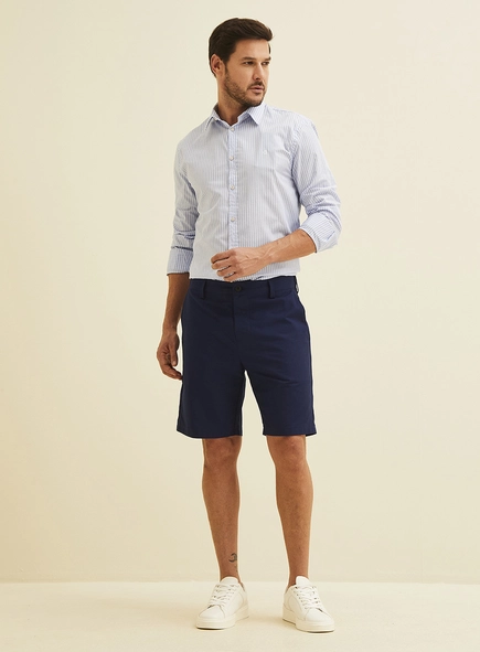 Camisa Listrada Slim Fit