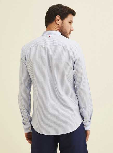 Camisa Listrada Slim Fit