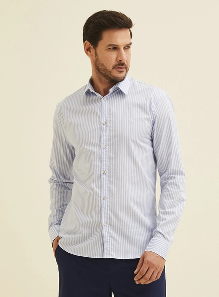 Camisa Listrada Slim Fit