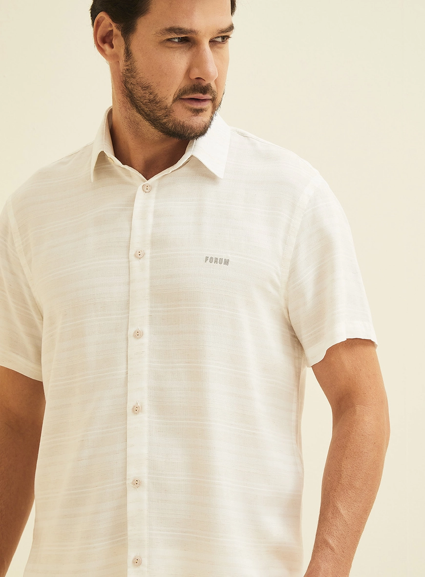 Camisa Em Linho Relax Estampados