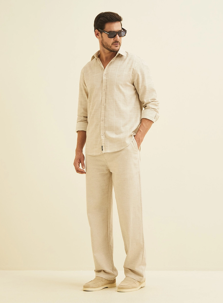 Camisa Em Linho Relax Estampados