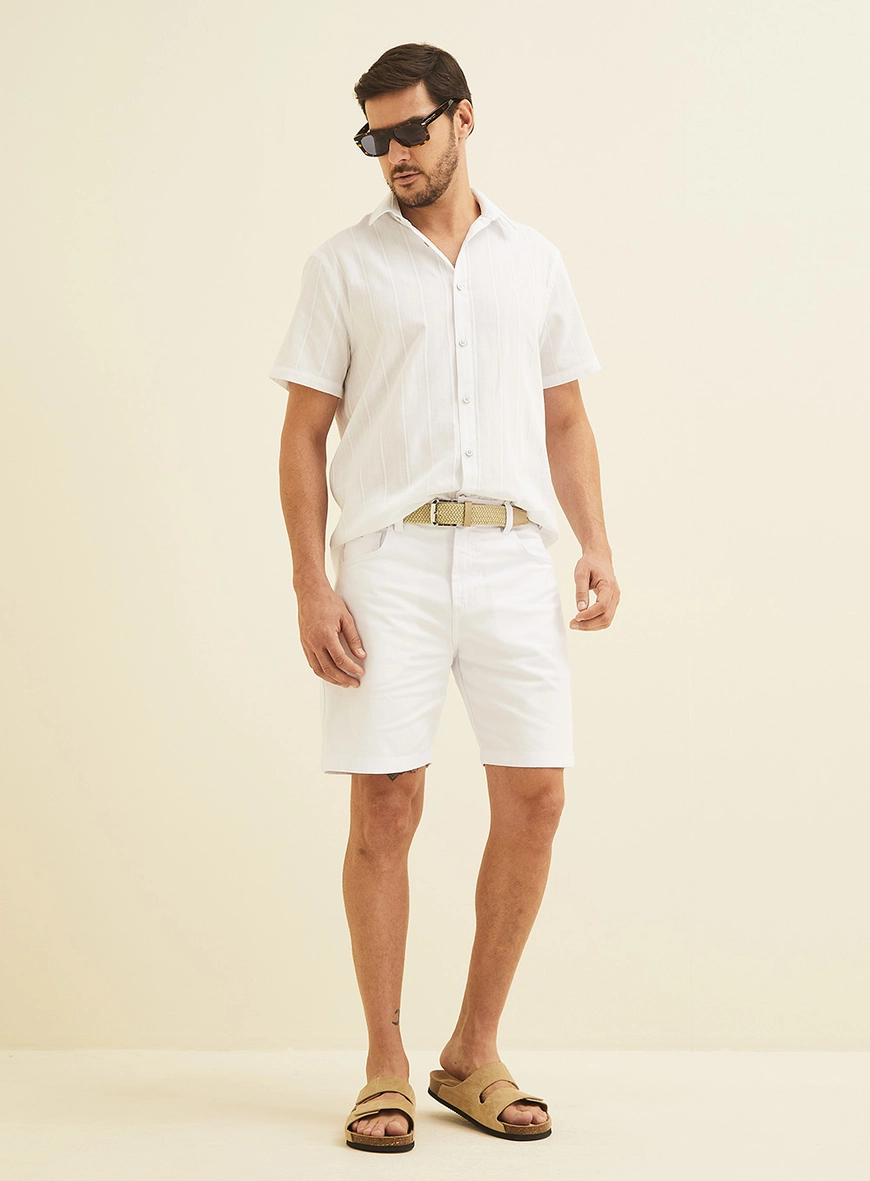 Camisa Relax Manga Curta Branco