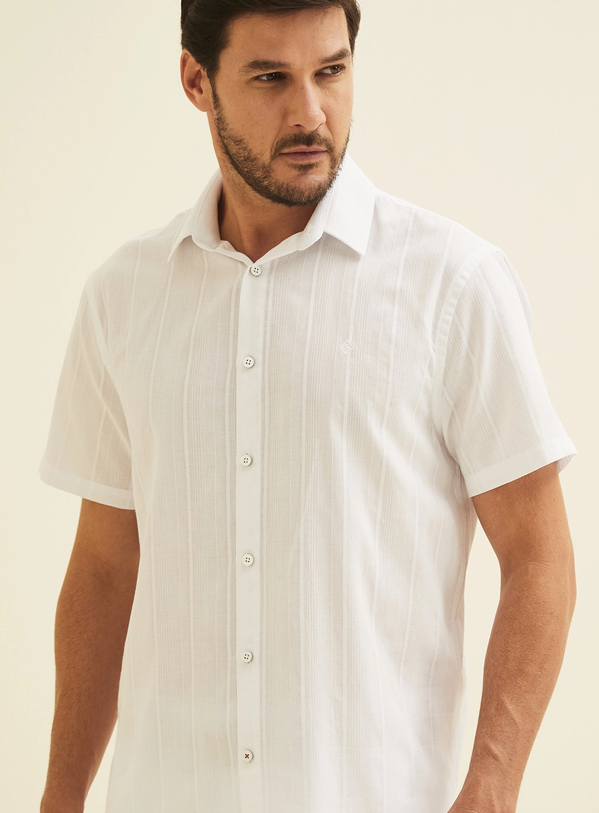 Camisa Relax Manga Curta Branco