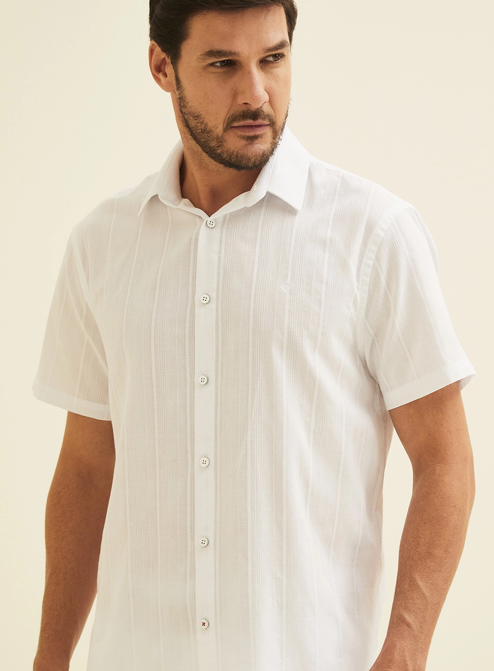 Camisa Relax Manga Curta Branco 5
