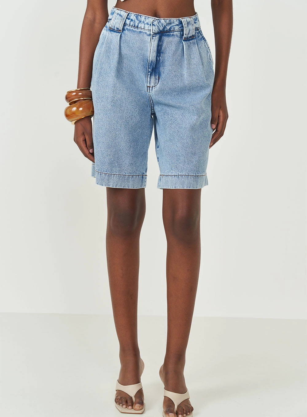 Bermuda Jeans Feminina Joana Índigo