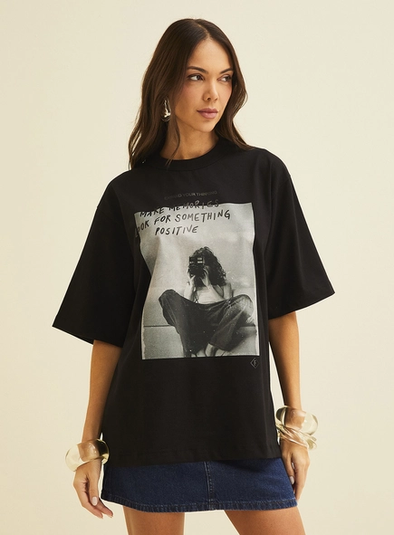 Camiseta Loose Estampada