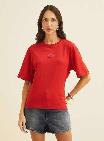 Camiseta Acinturada Com Mangas Amplas