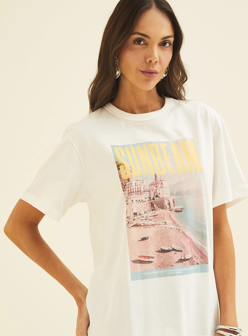Camiseta Over Com Estampa Off Shell 3