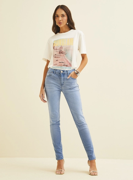 Camiseta Over Com Estampa
