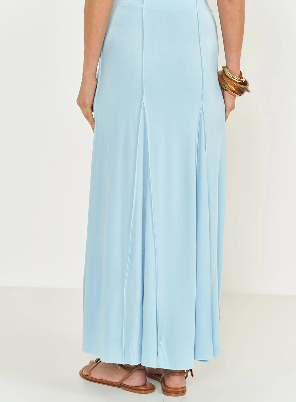Saia Jade Alongada Azul
