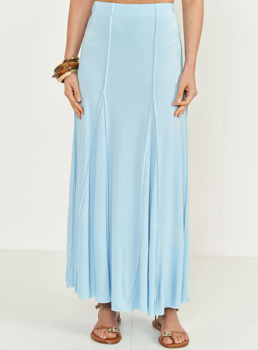 Saia Jade Alongada Azul