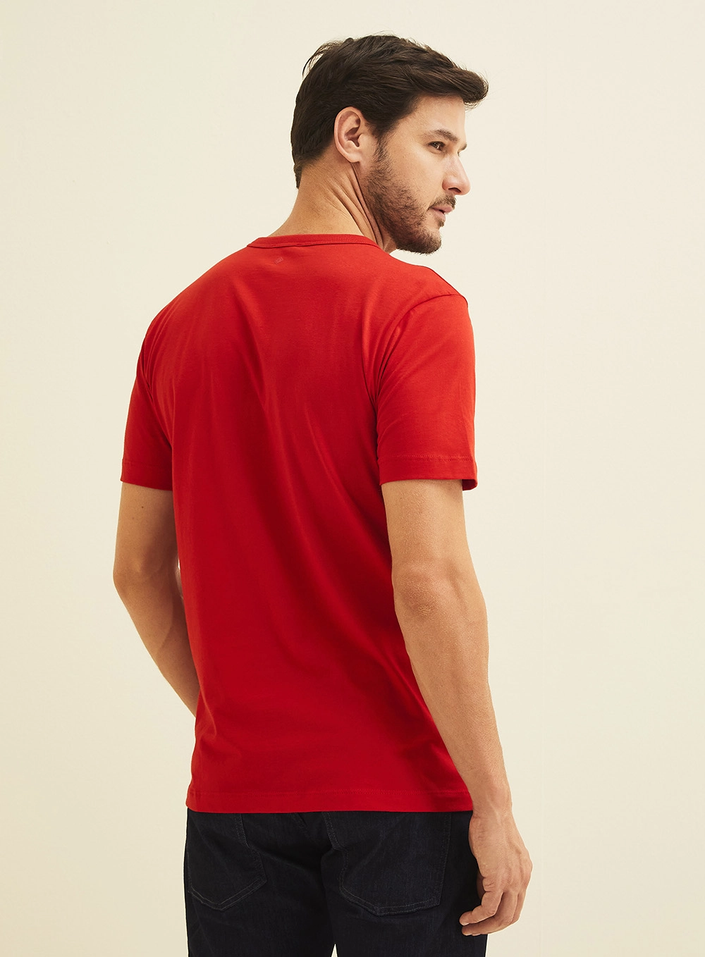 Camiseta New Slim Manga Curta Vermelho 4
