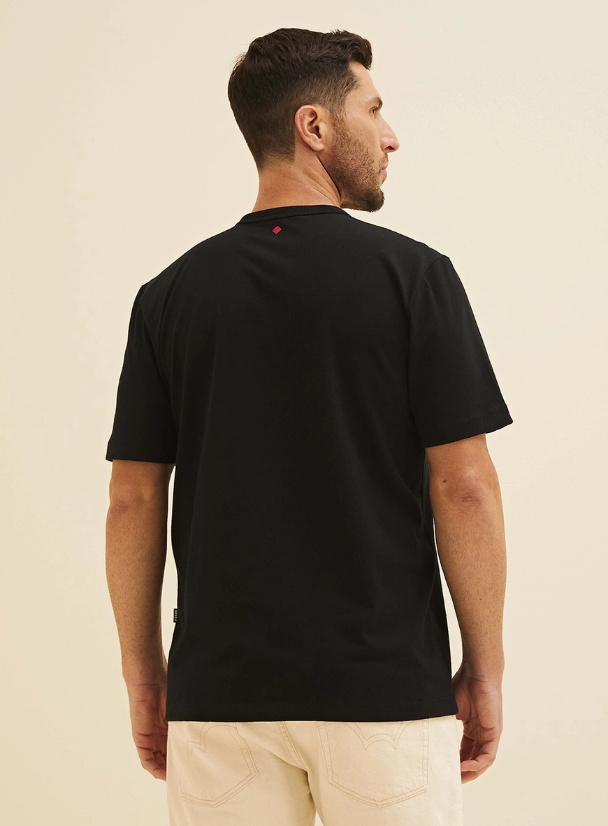 Camiseta New Box Com Estampa Preto