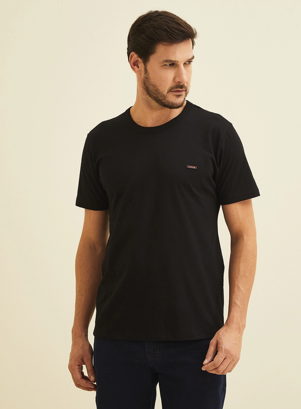 Camiseta New Slim Com Detalhe Em Logo Preto 2