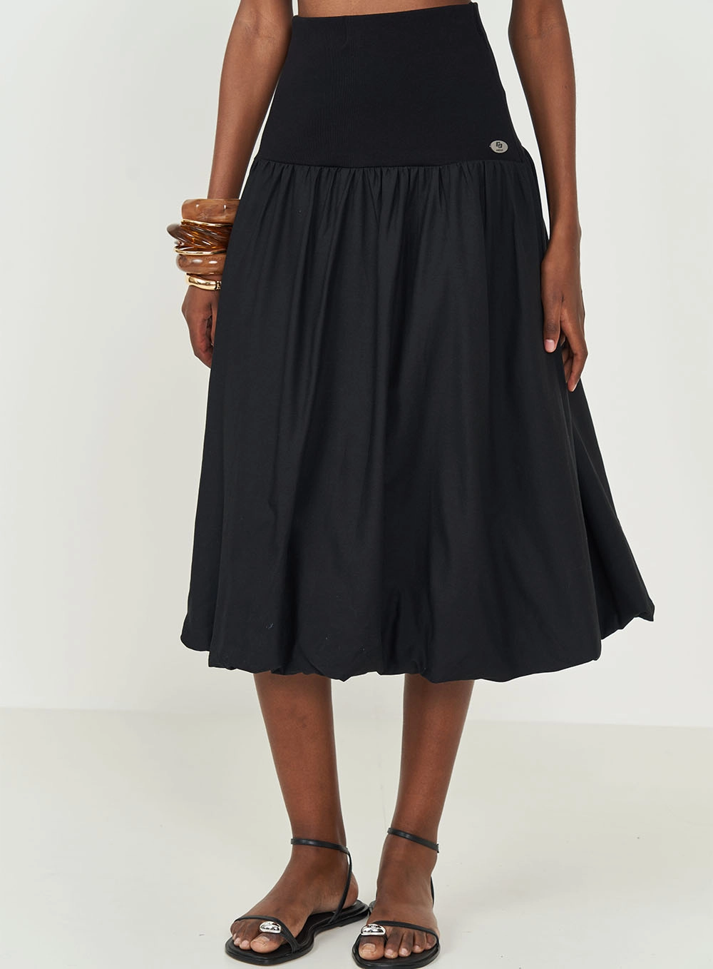 Saia Midi Balonê Joana Preto