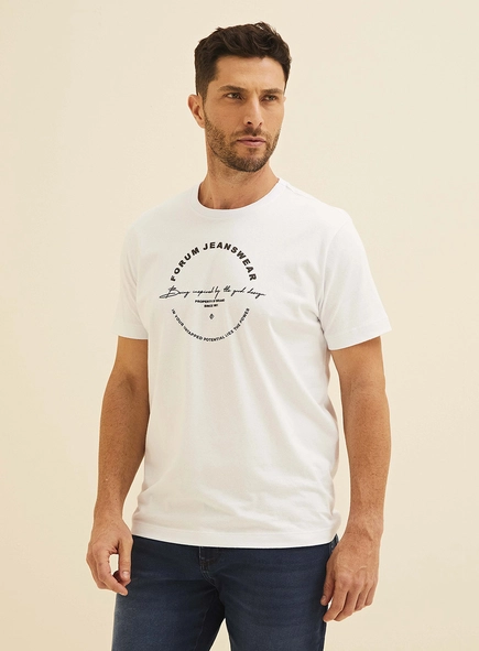Camiseta New Slim Com Estampa Alto Relevo