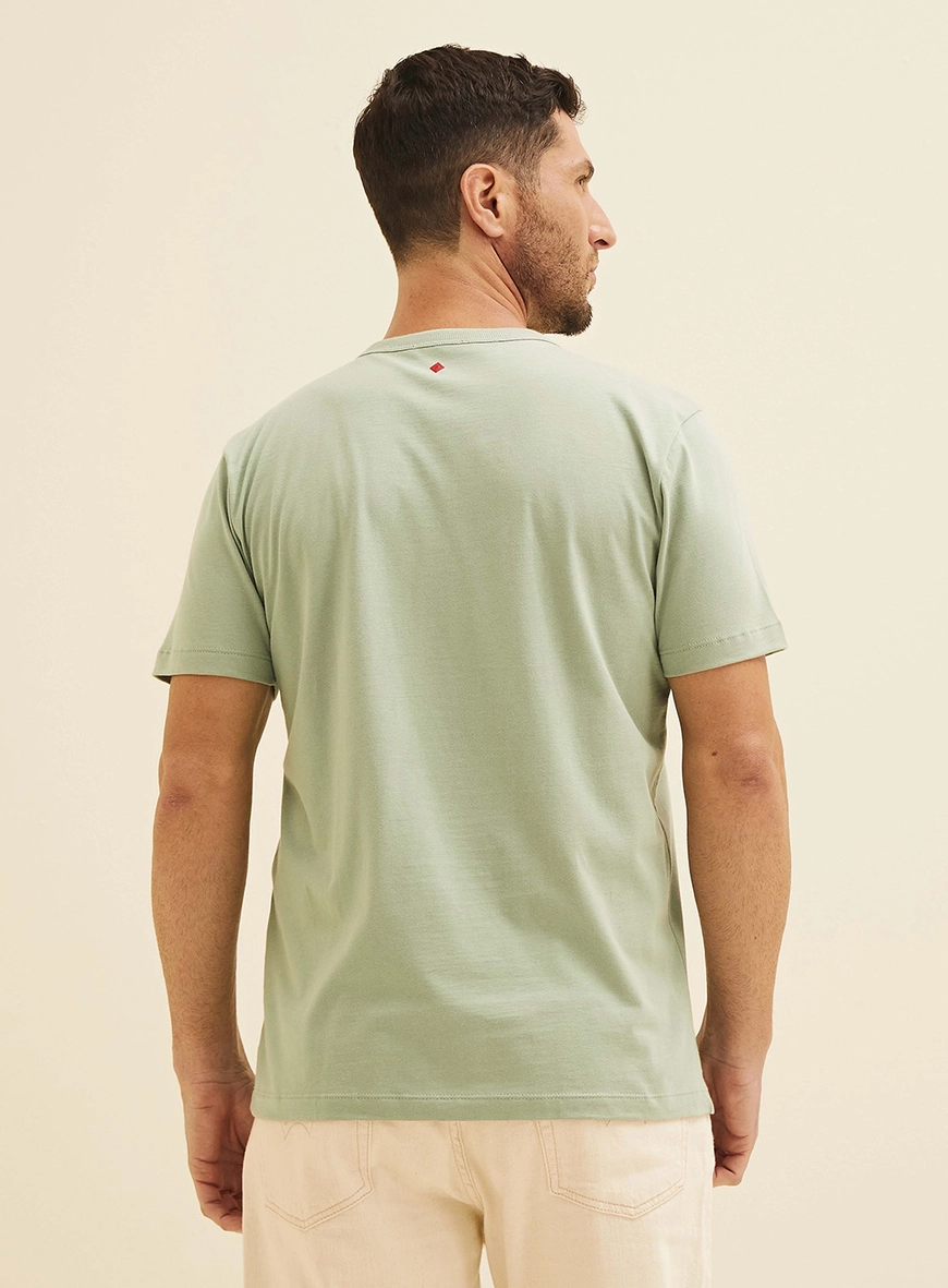Camiseta New Slim Com Estampa Verde