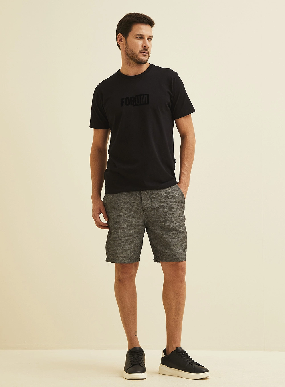 Camiseta New Slim Manga Curta Preto 1
