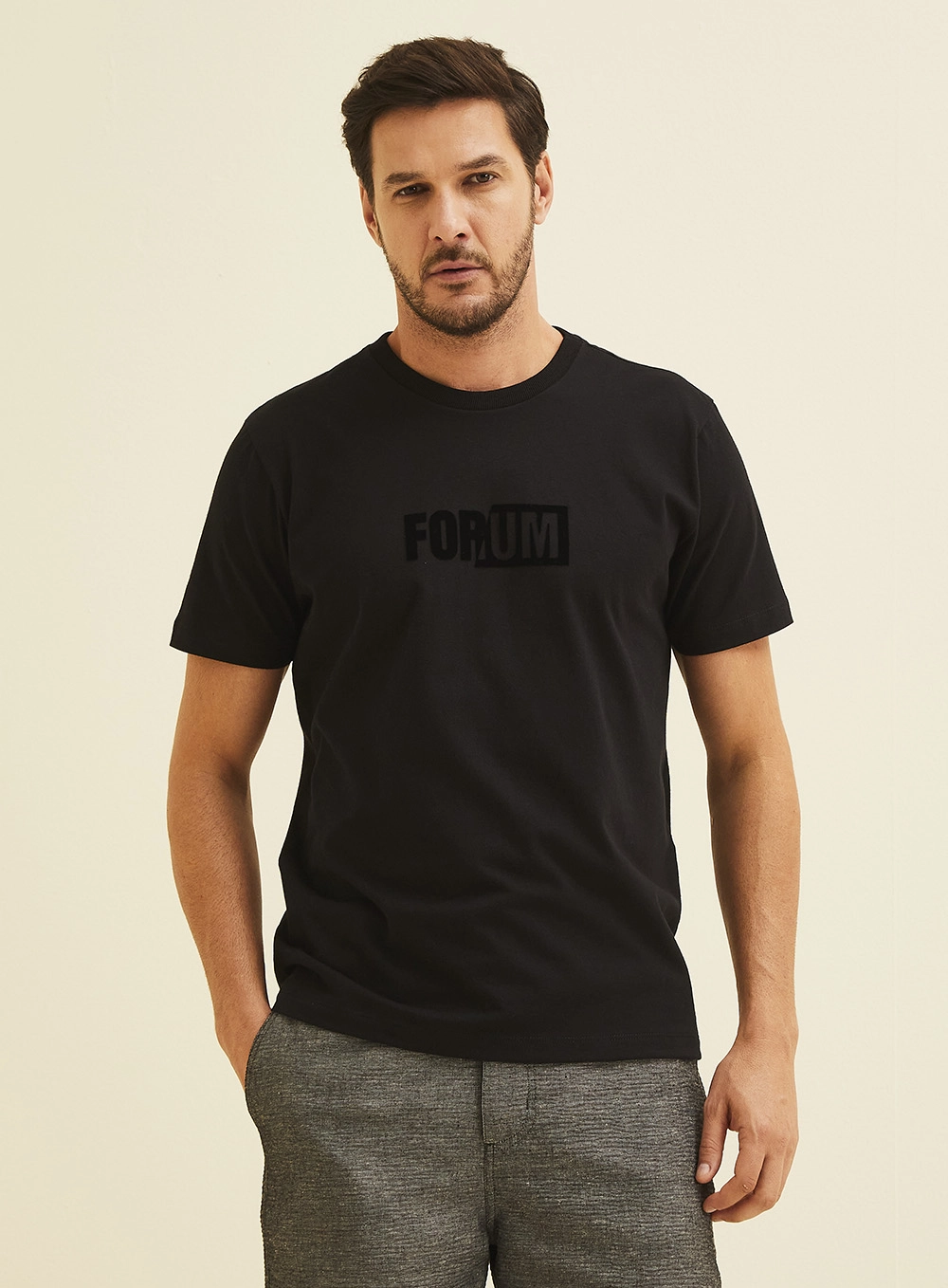 Camiseta New Slim Manga Curta Preto 2
